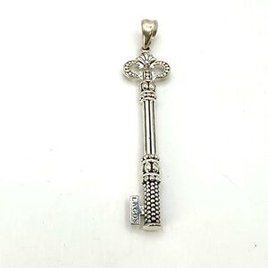 Lagos Sterling Silver Caviar Skeleton Key Pendant